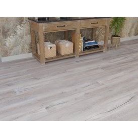 SUPREME 3D WHITE BRUSHED OAK 8MM SPC CLICK LVT 181X1520MM INC 1MM UNDERLAY